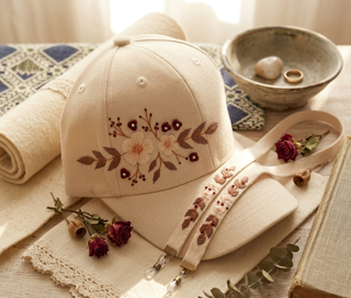 کلاه بیسبالی گلدوزی شده با دست