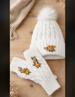 کلاه و ساق دست گلدوزی شده